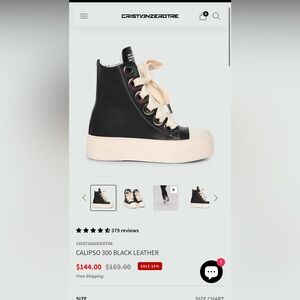 CRISTIANZEROTRE CALIPSO 300 BLACK LEATHER